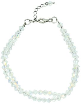 Bransoleta damska Swarovski element w kolorze opalizującym BR 485-1  wykonana ze srebra próby 925 oraz ekskluzywnych kryształów Swarovski® crystals.  Niezwykle elegancka bransoleta .  1.jpg